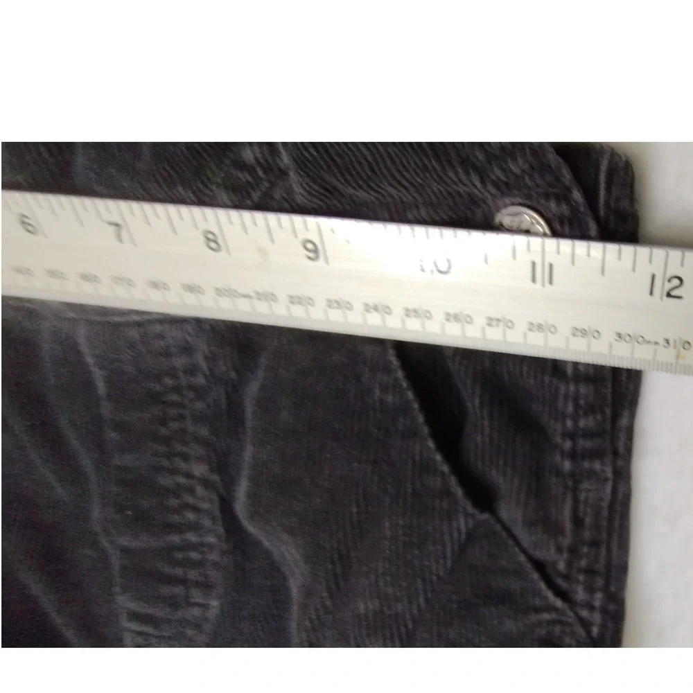 OshKosh Corduroy Overalls 36 Months Black Plaid Trim Toddler‎ Kids Fall